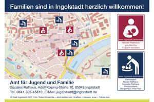 Bild vergrößern: Infokarte der Still- und Wickelmöglichkeiten in der Innenstadt